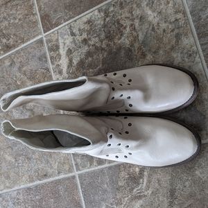 Zara Girls Studded Leather Cowboy Ankle Boots